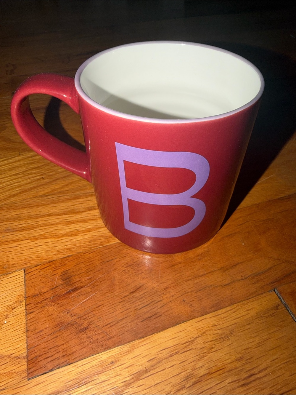 Monogram B Ceramic Coffee Mug - Red